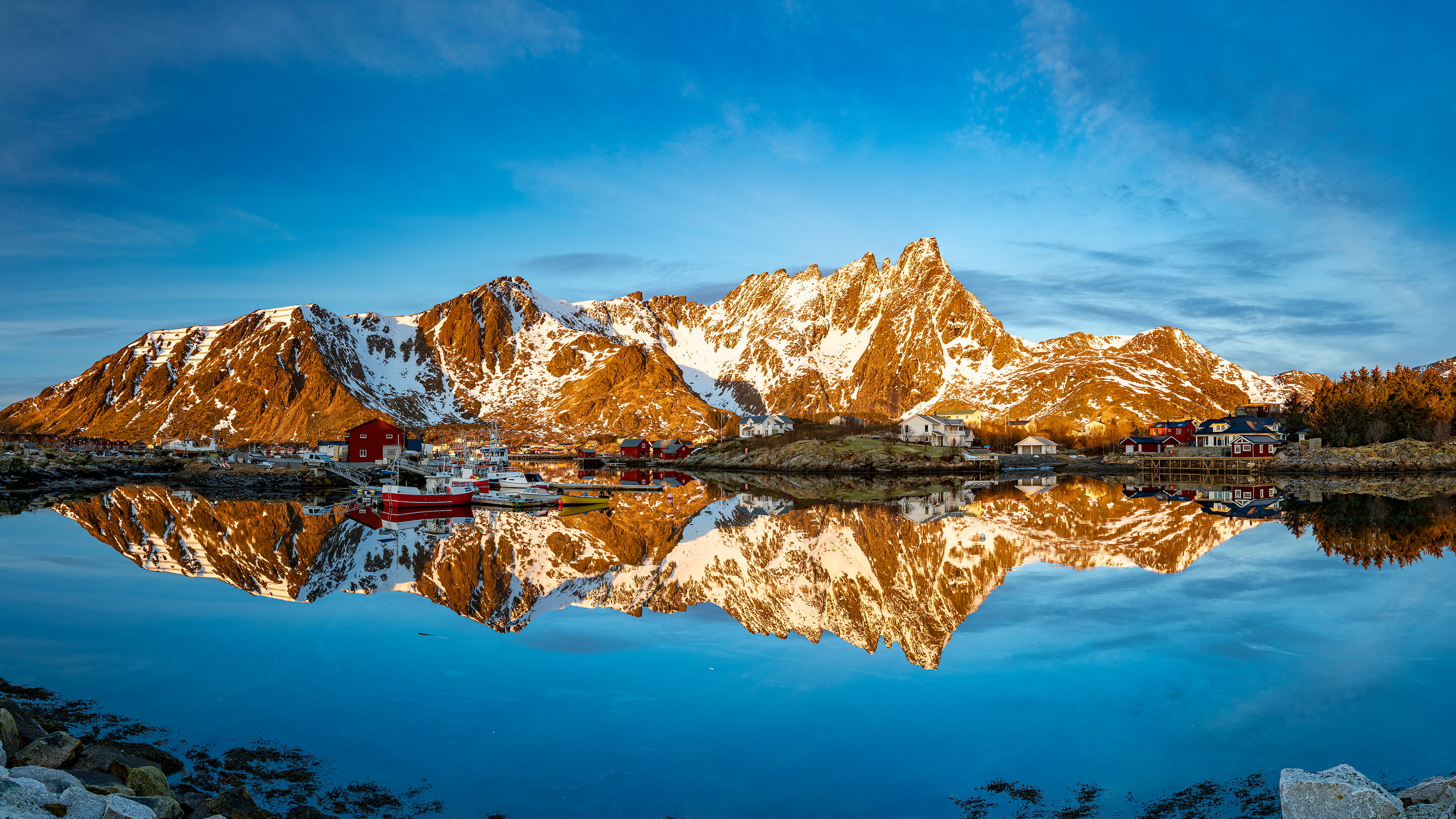 Lofoten Sunrise Near Sea Mountains Norway Island Wallpapers