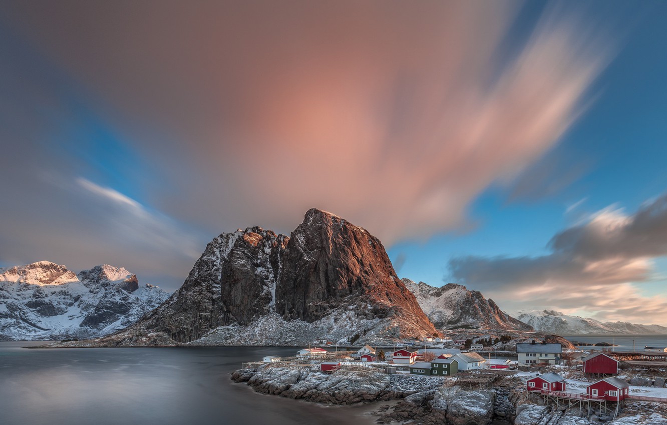 Lofoten Sunrise Near Sea Mountains Norway Island Wallpapers