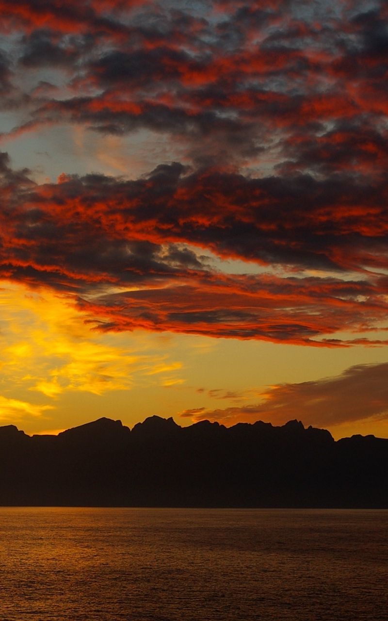 Lofoten Sunrise Near Sea Mountains Norway Island Wallpapers