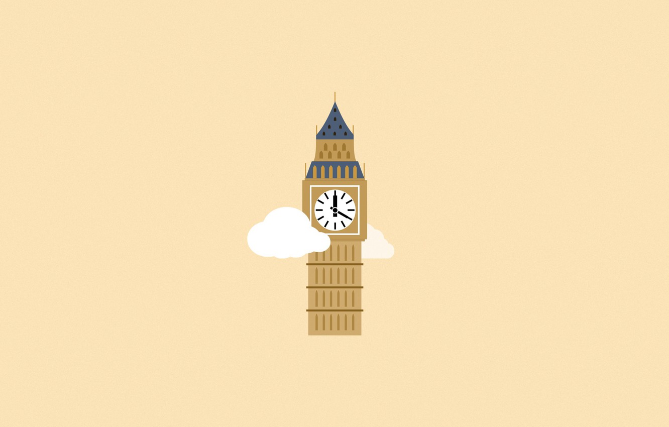 London Big Ben Minimalism Wallpapers