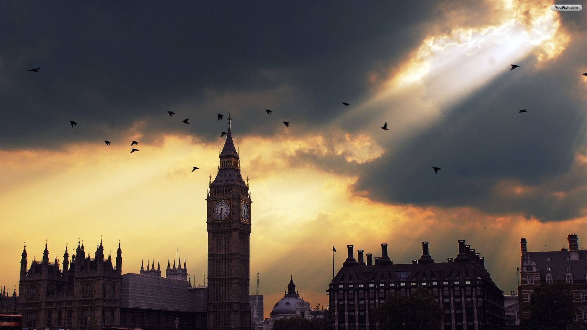 London Big Ben Minimalism Wallpapers