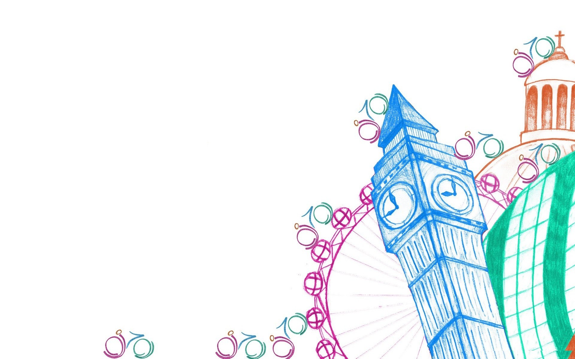 London Big Ben Minimalism Wallpapers