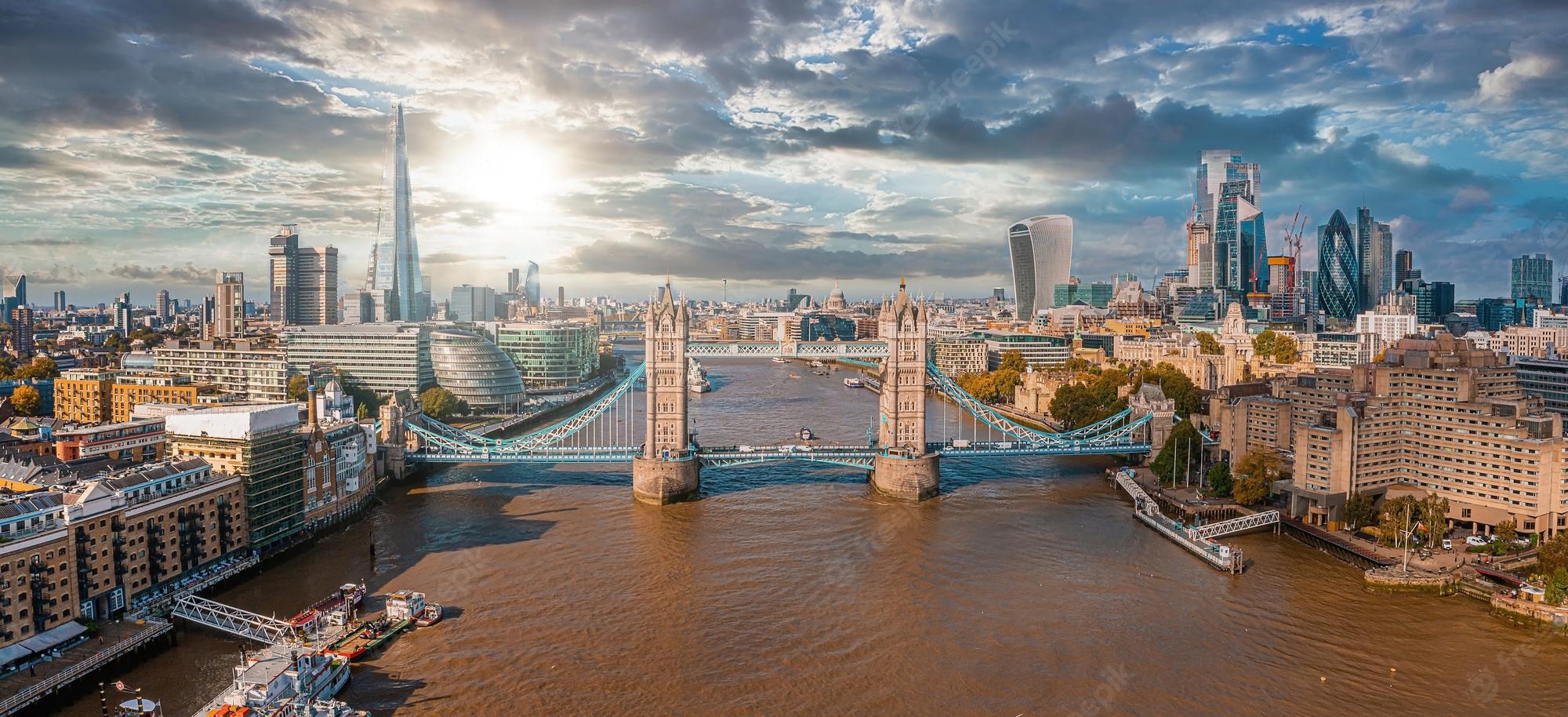 London England Tower Bridge Thames River Cityscape Urban Wallpapers