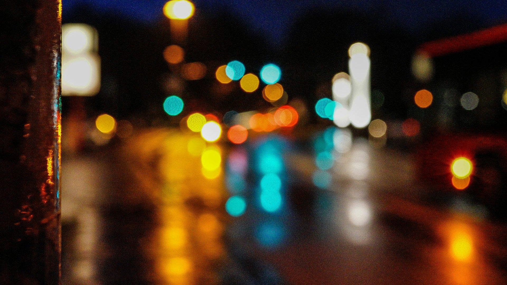 Lonely Street Lights Road Wallpapers