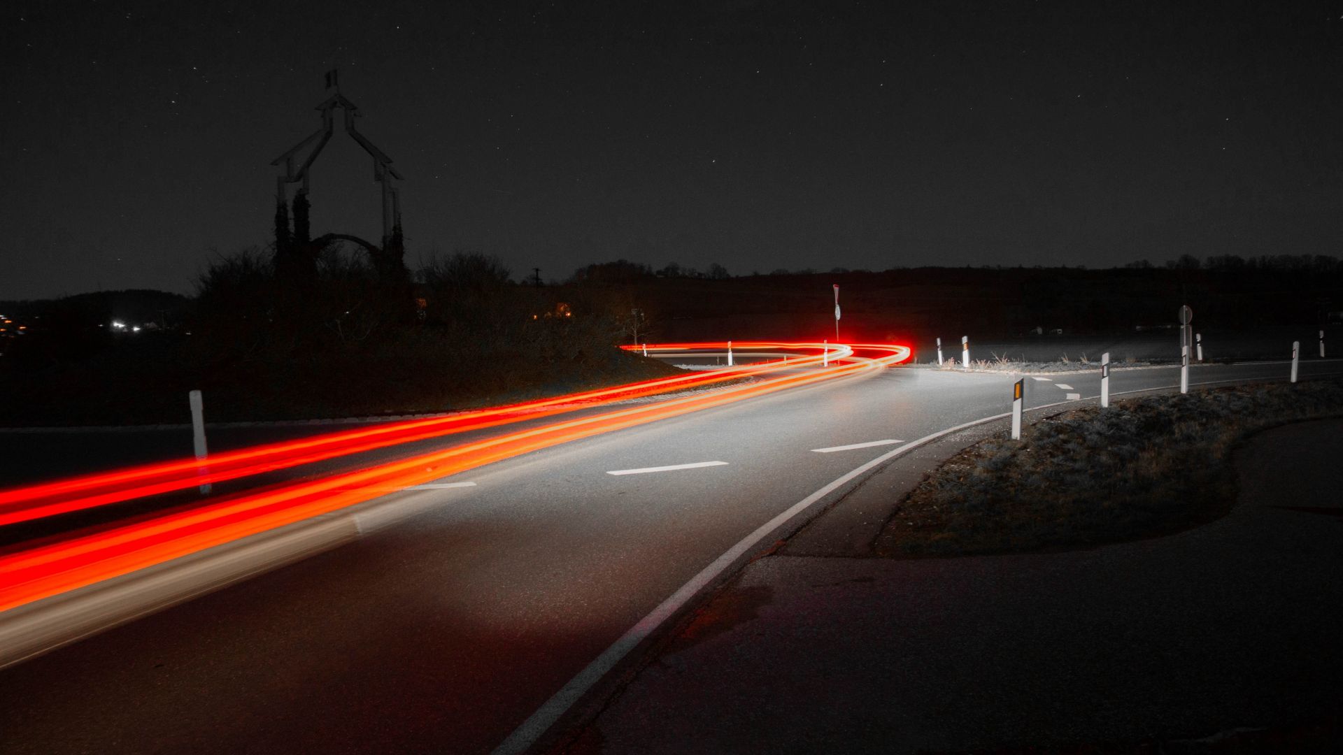 Long Exposure Snow Road Wallpapers