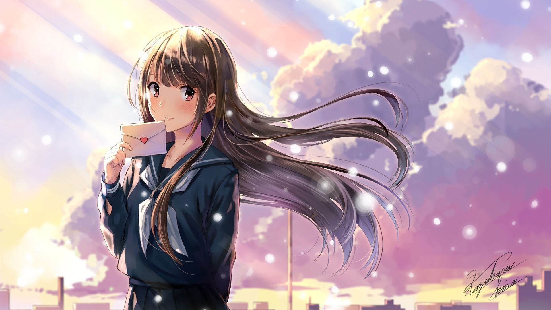 Long Hair Anime Girl Wallpapers