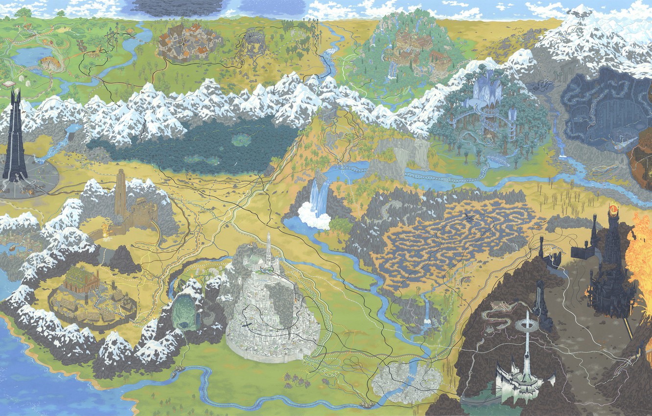 Lord Of The Rings Map Wallpapers
