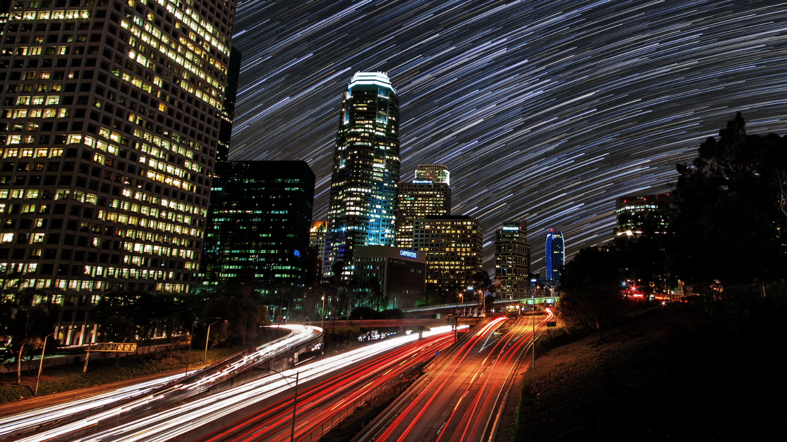 Los Angeles Starry Night Wallpapers