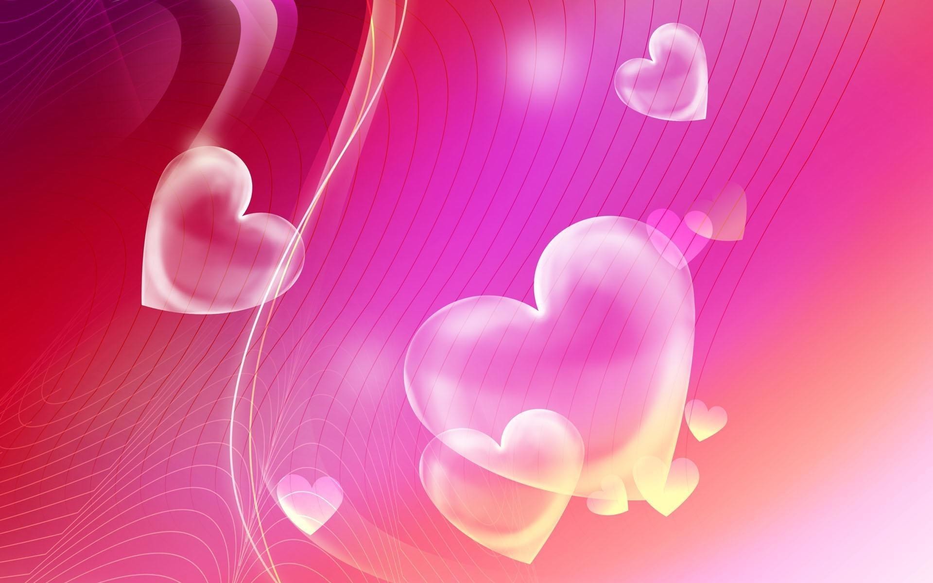 Love Pink Heart Wallpapers