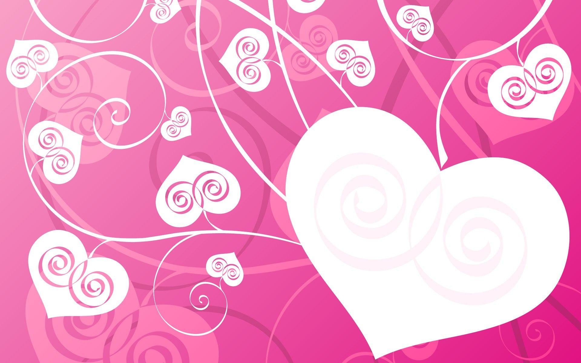 Love Pink Heart Wallpapers