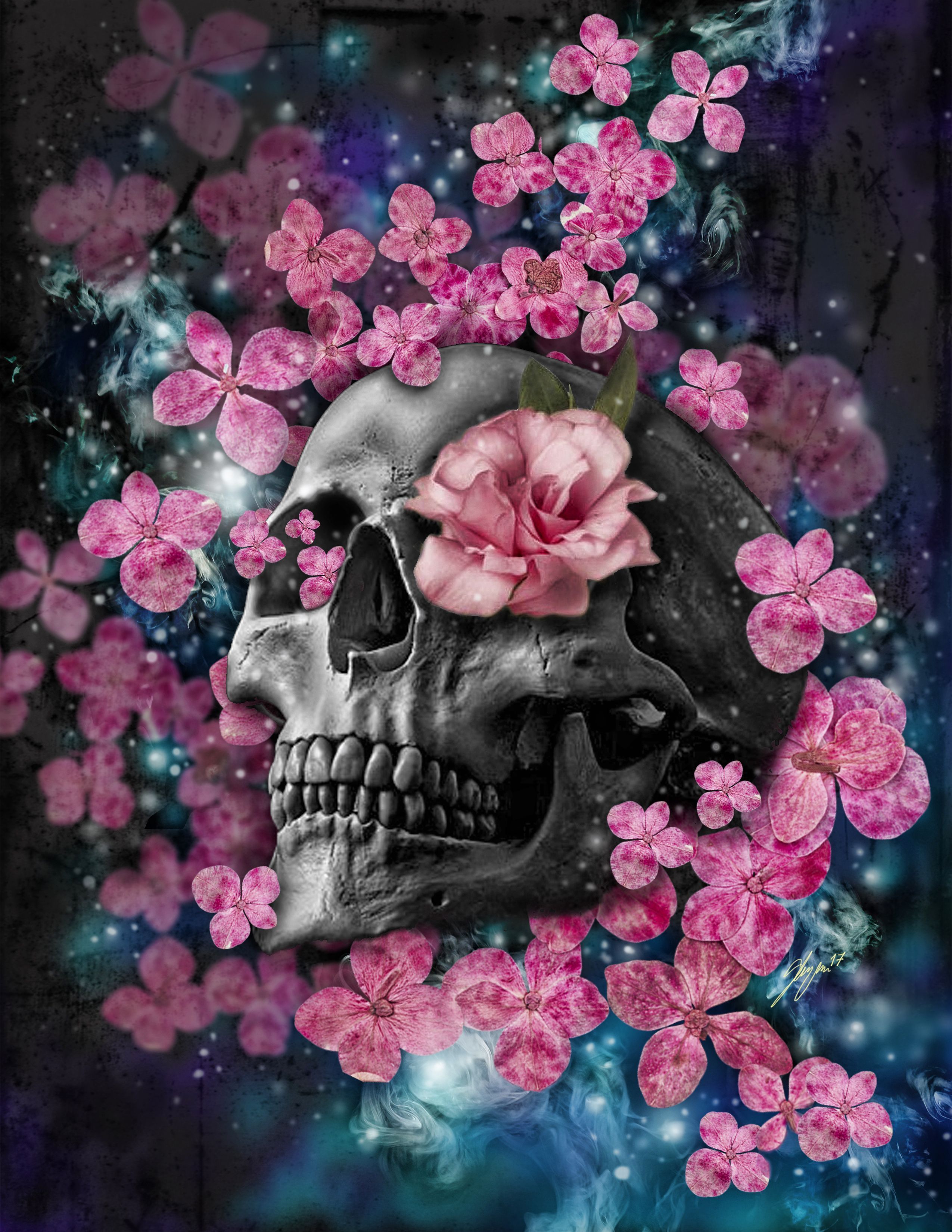 Love Skull And Roses Wallpapers