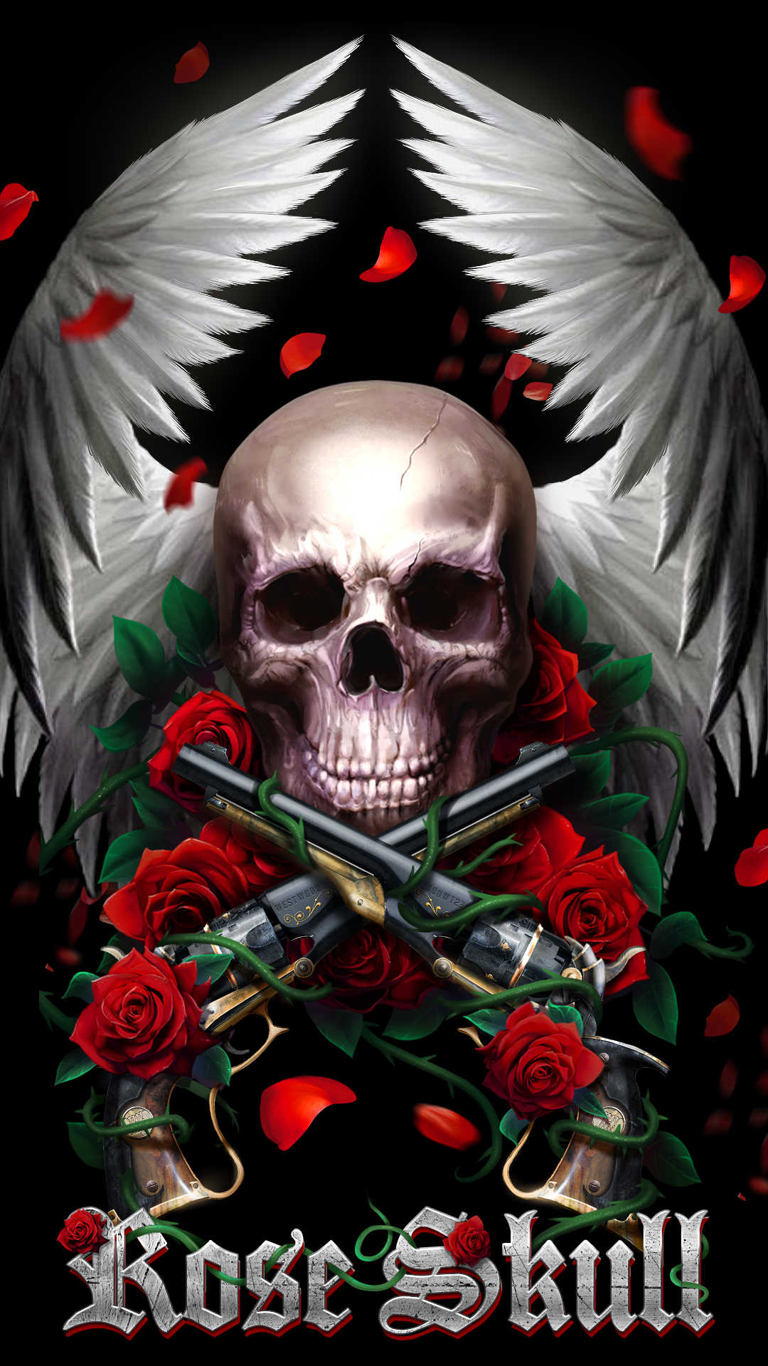 Love Skull And Roses Wallpapers