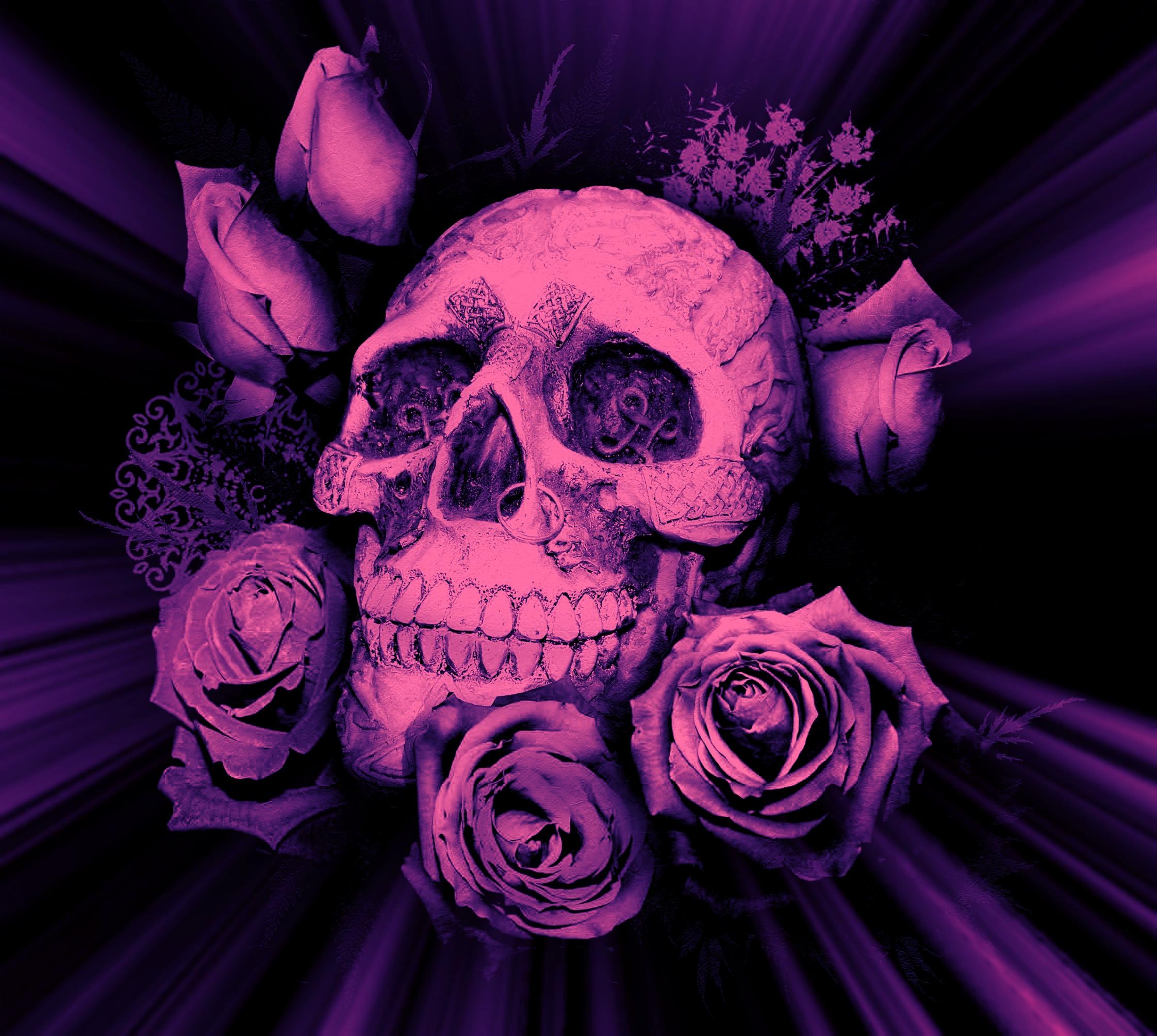 Love Skull And Roses Wallpapers