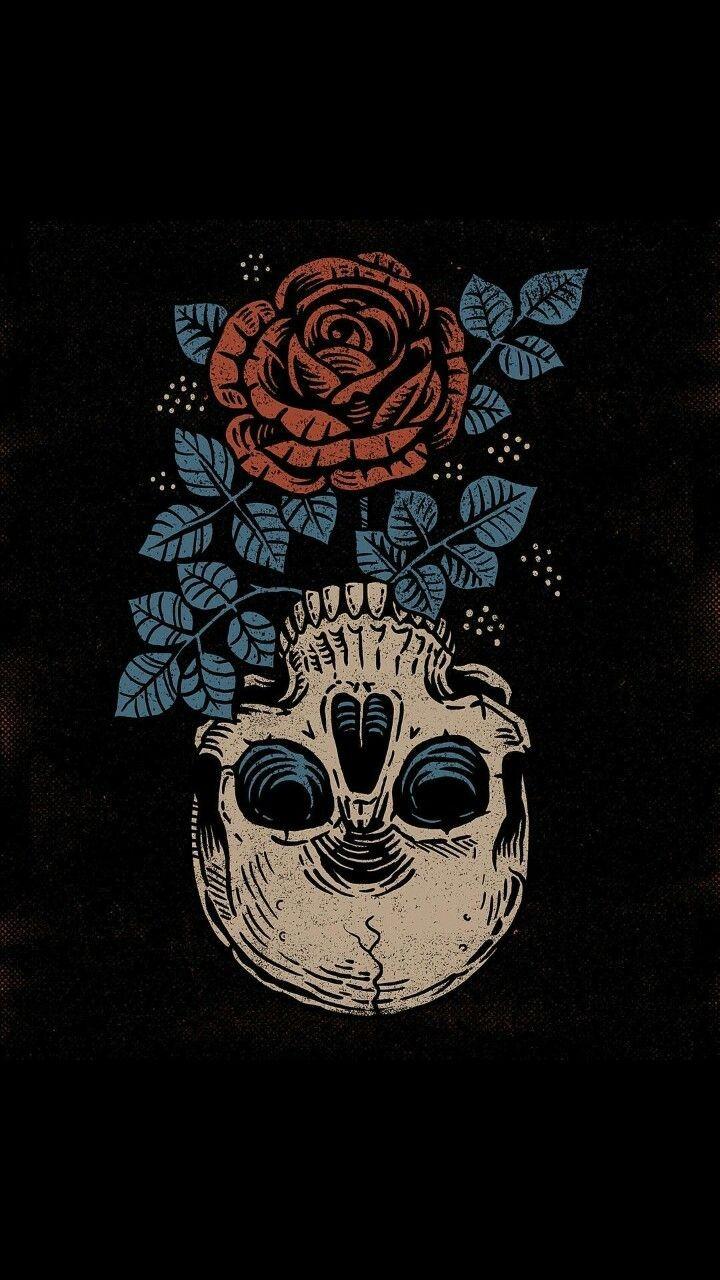 Love Skull And Roses Wallpapers