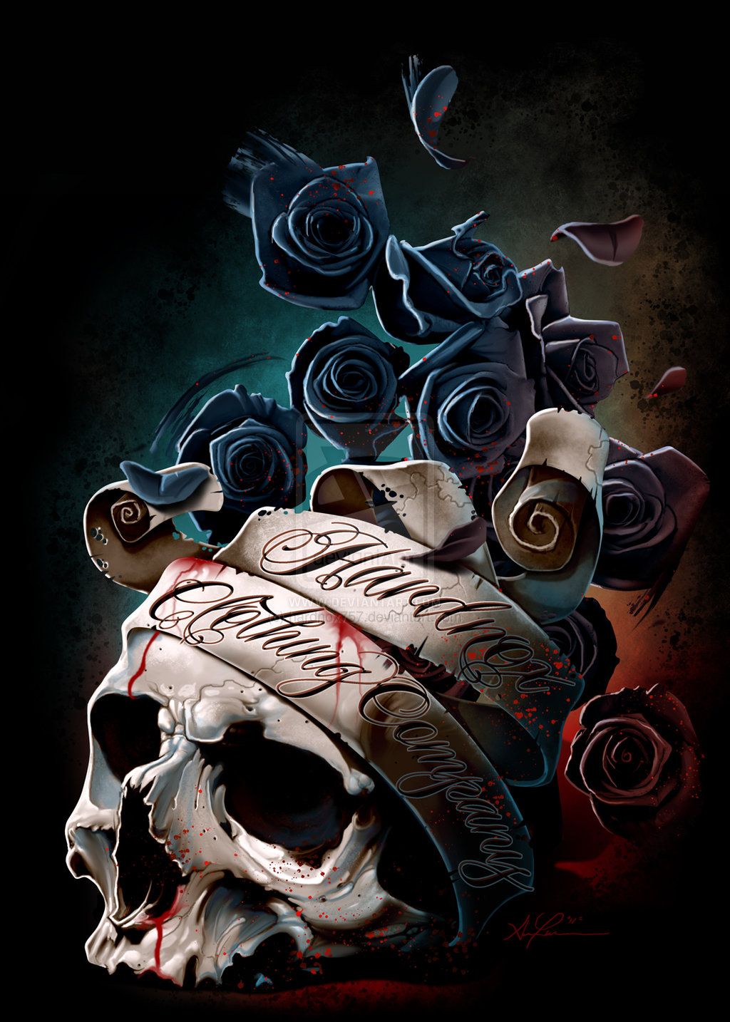 Love Skull And Roses Wallpapers