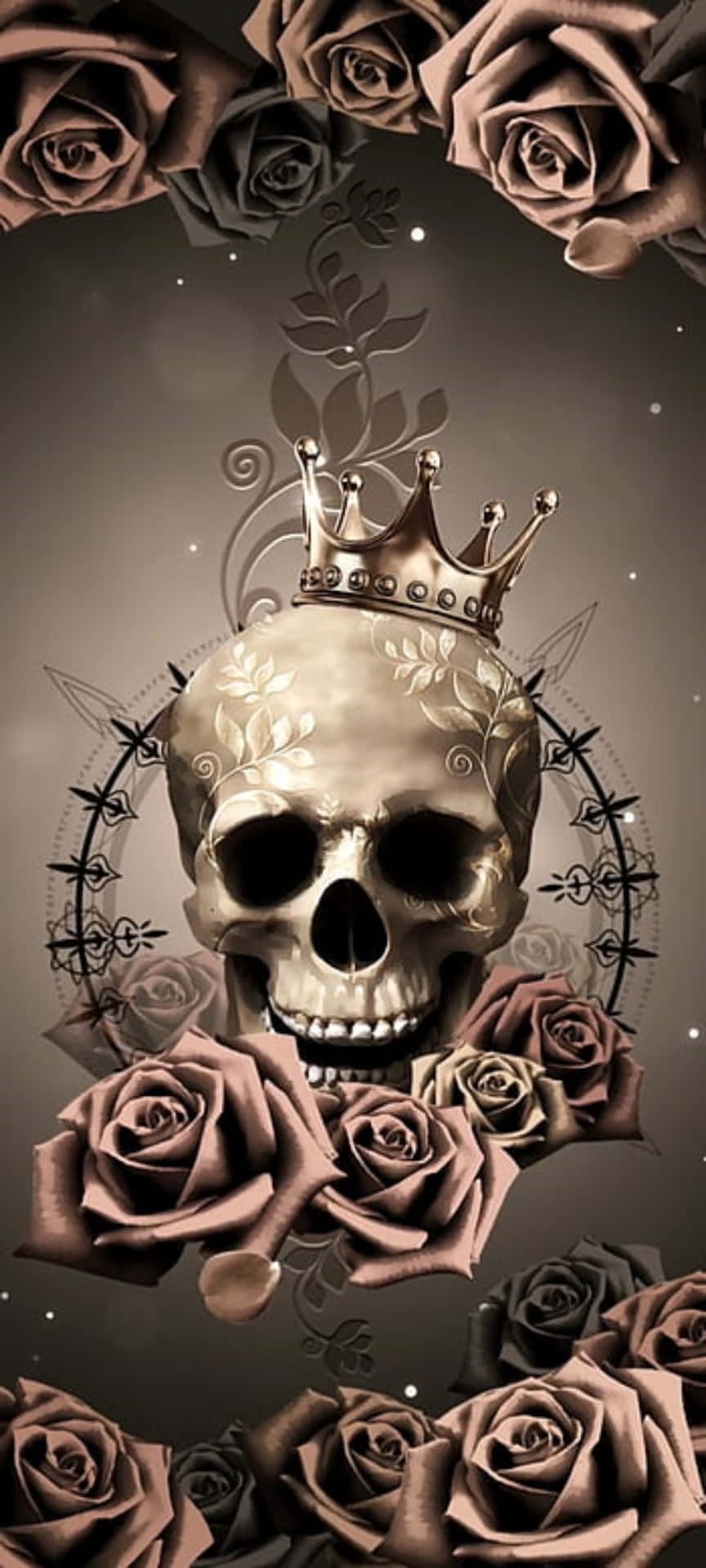 Love Skull And Roses Wallpapers