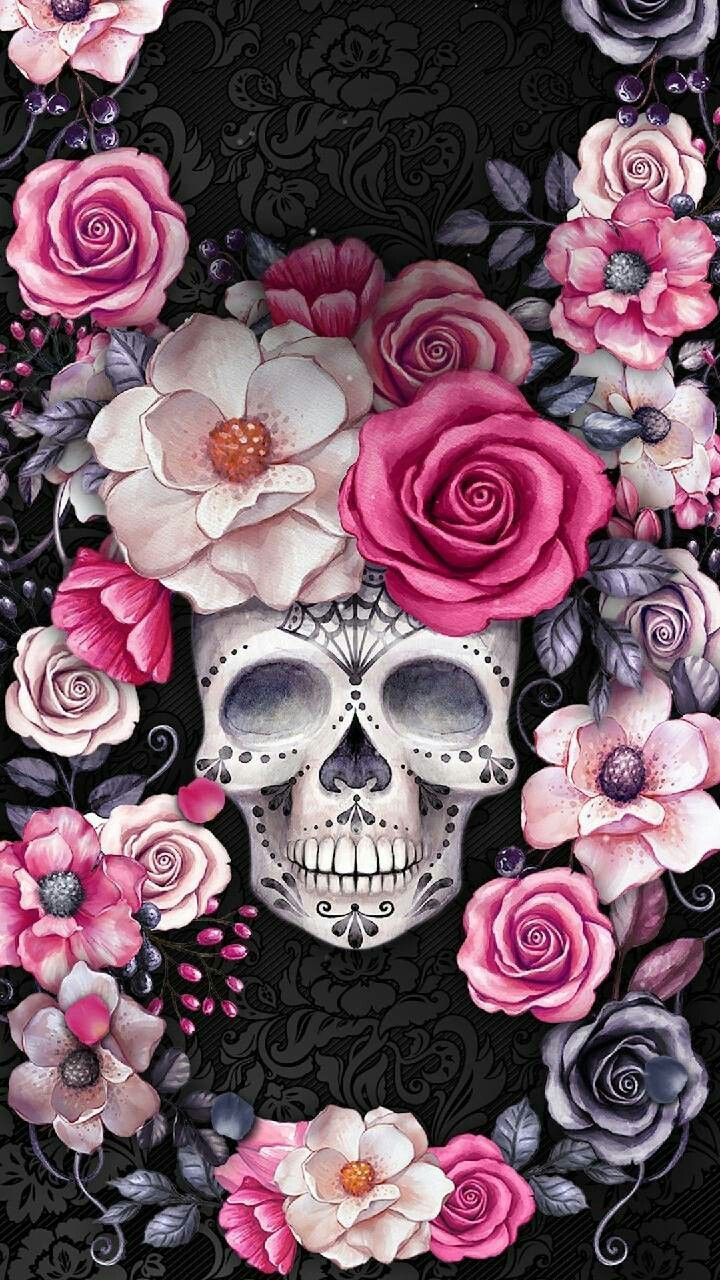 Love Skull And Roses Wallpapers