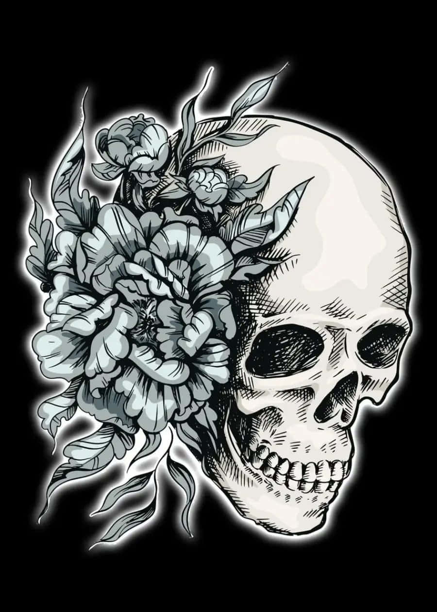 Love Skull And Roses Wallpapers