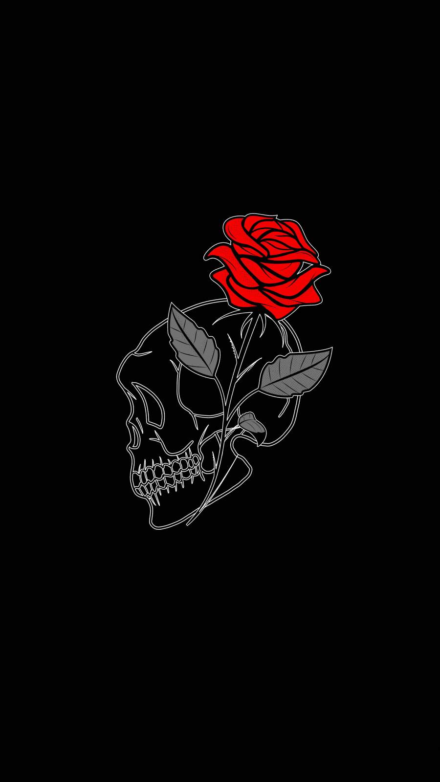 Love Skull And Roses Wallpapers