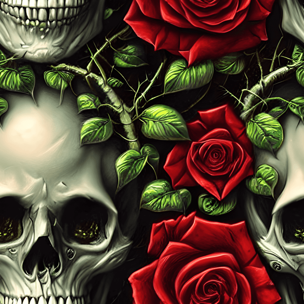 Love Skull And Roses Wallpapers