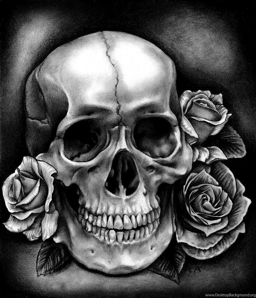 Love Skull And Roses Wallpapers