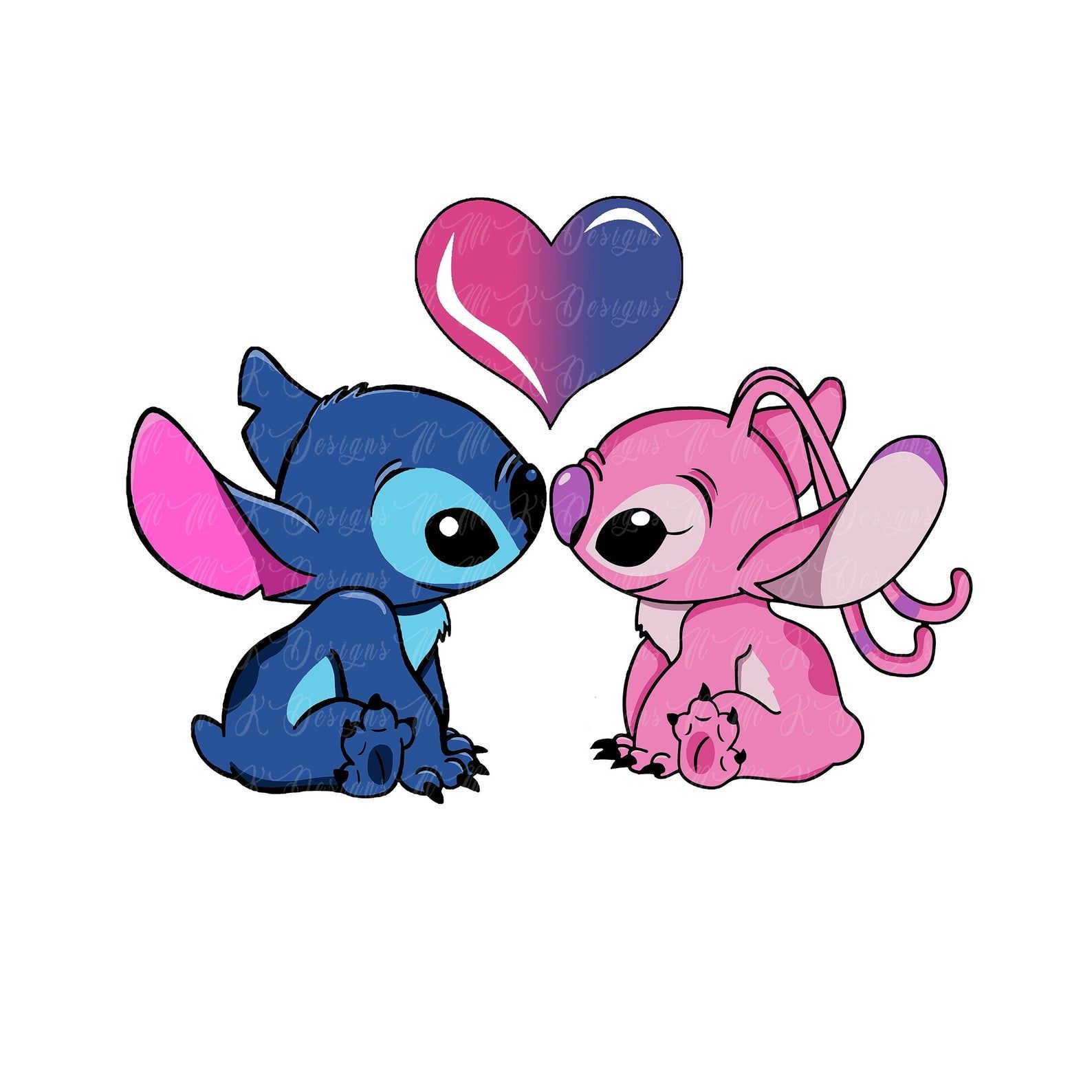 Love Stitch And Angel Wallpapers