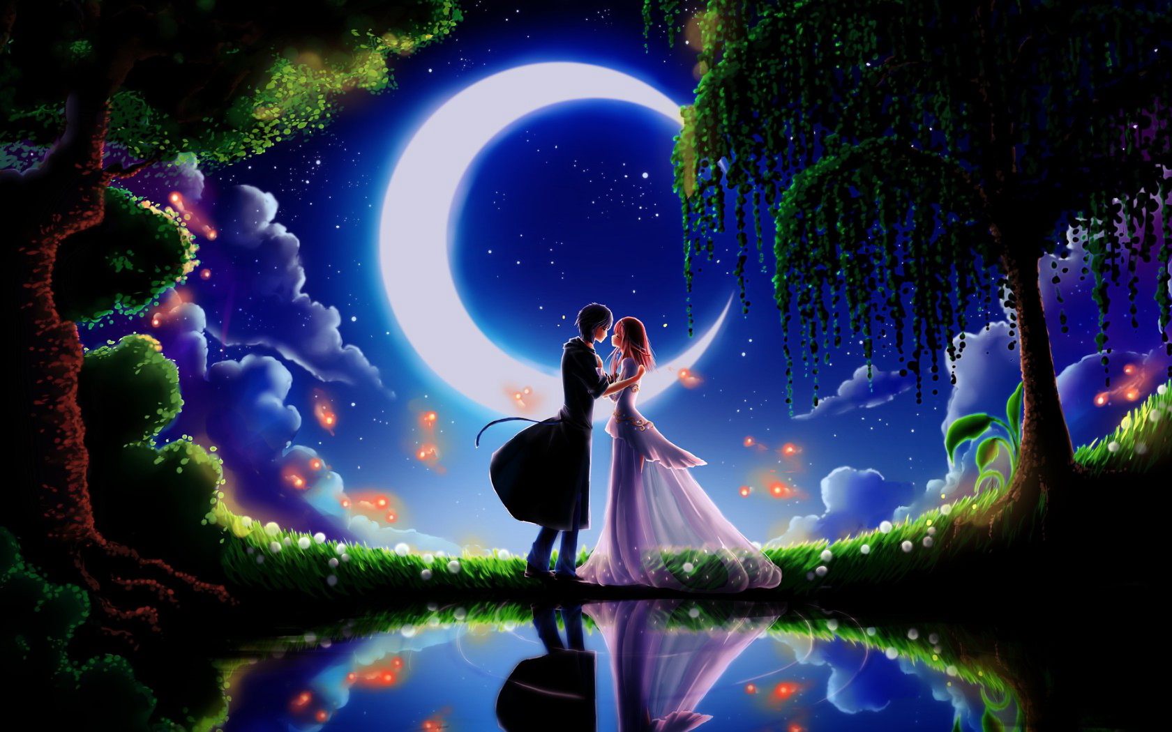 Lovers Painting Images Wallpapers