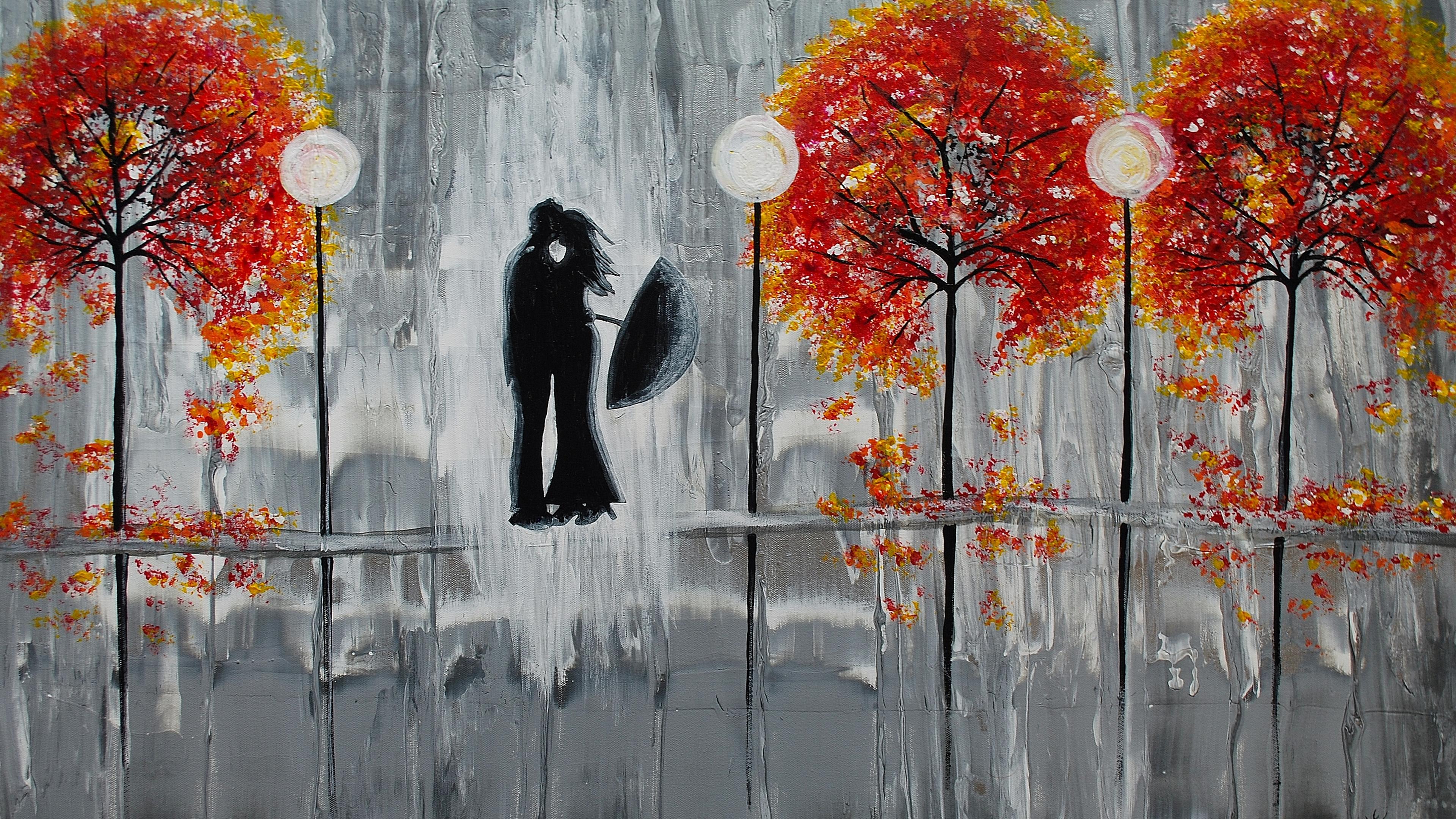 Lovers Painting Images Wallpapers