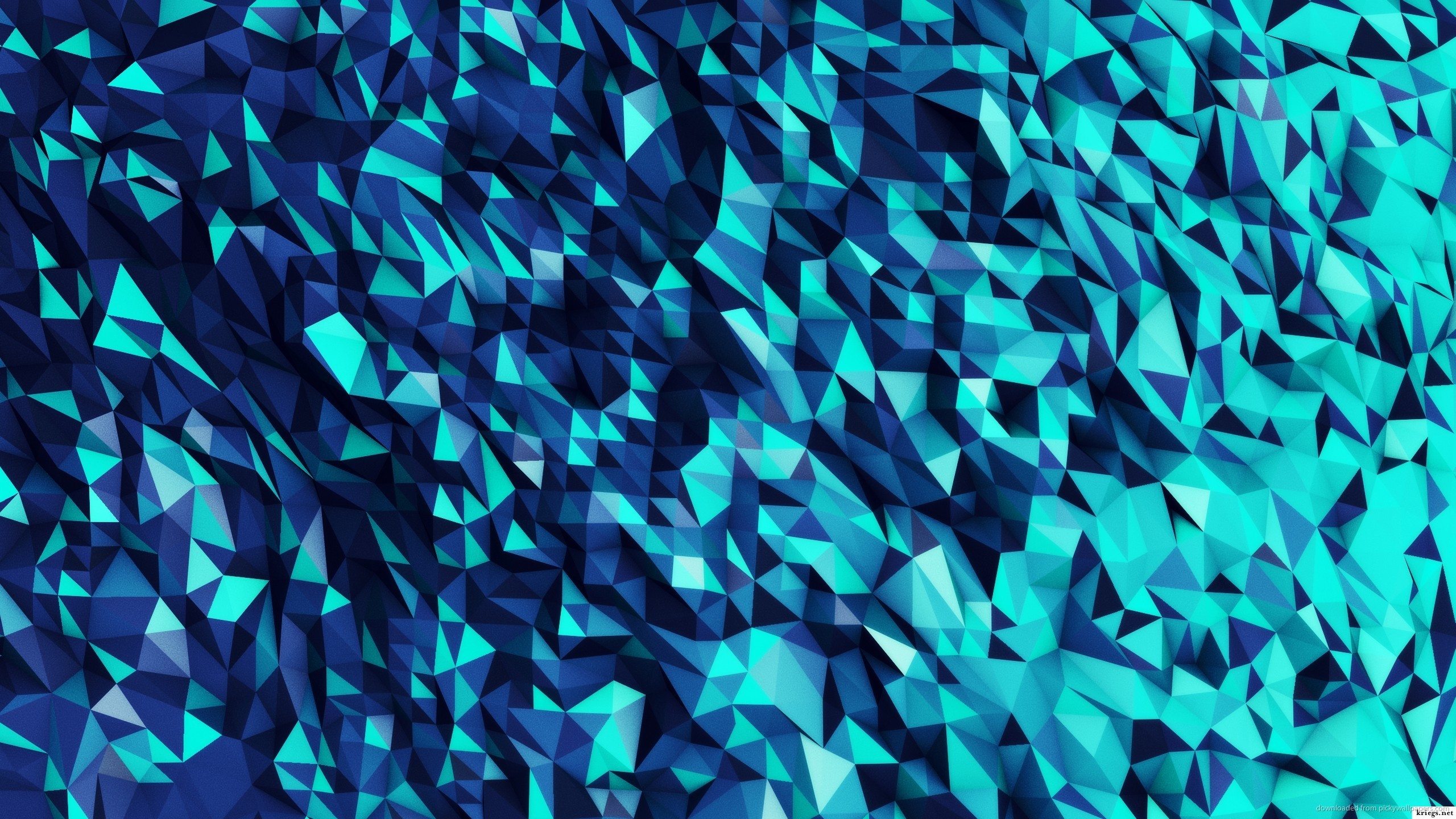 Low Poly Blue Geometry Artwork Wallpapers