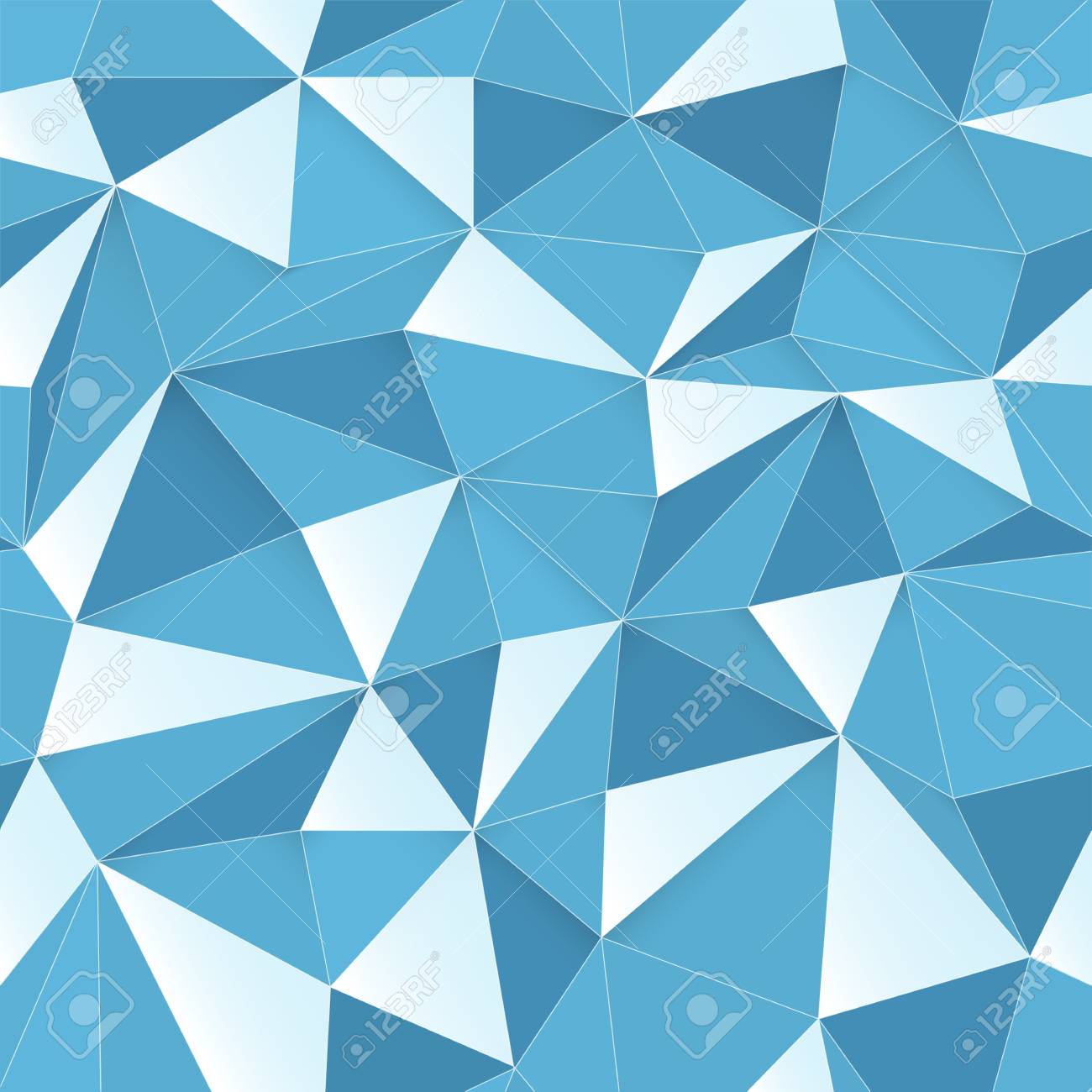 Low Poly Blue Geometry Artwork Wallpapers