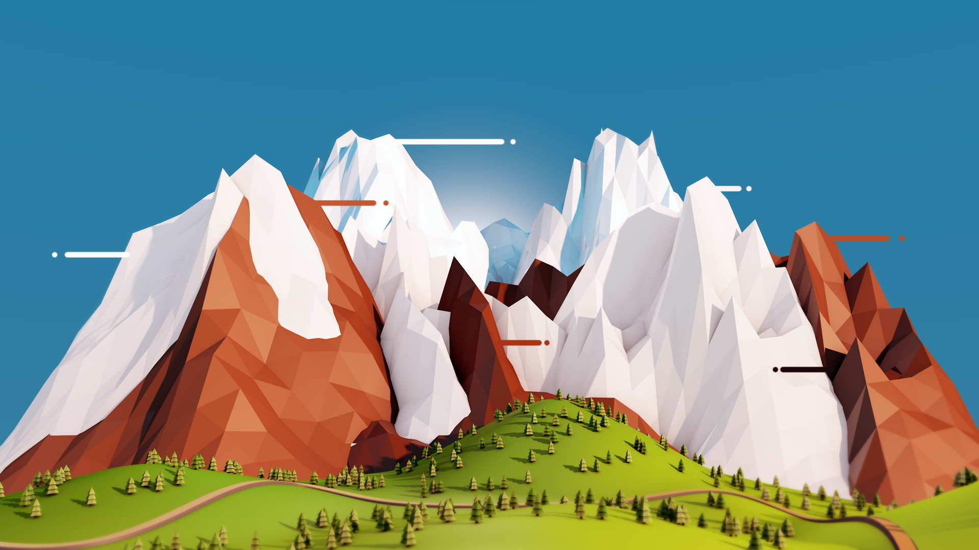 Low Poly Mountain Wallpapers