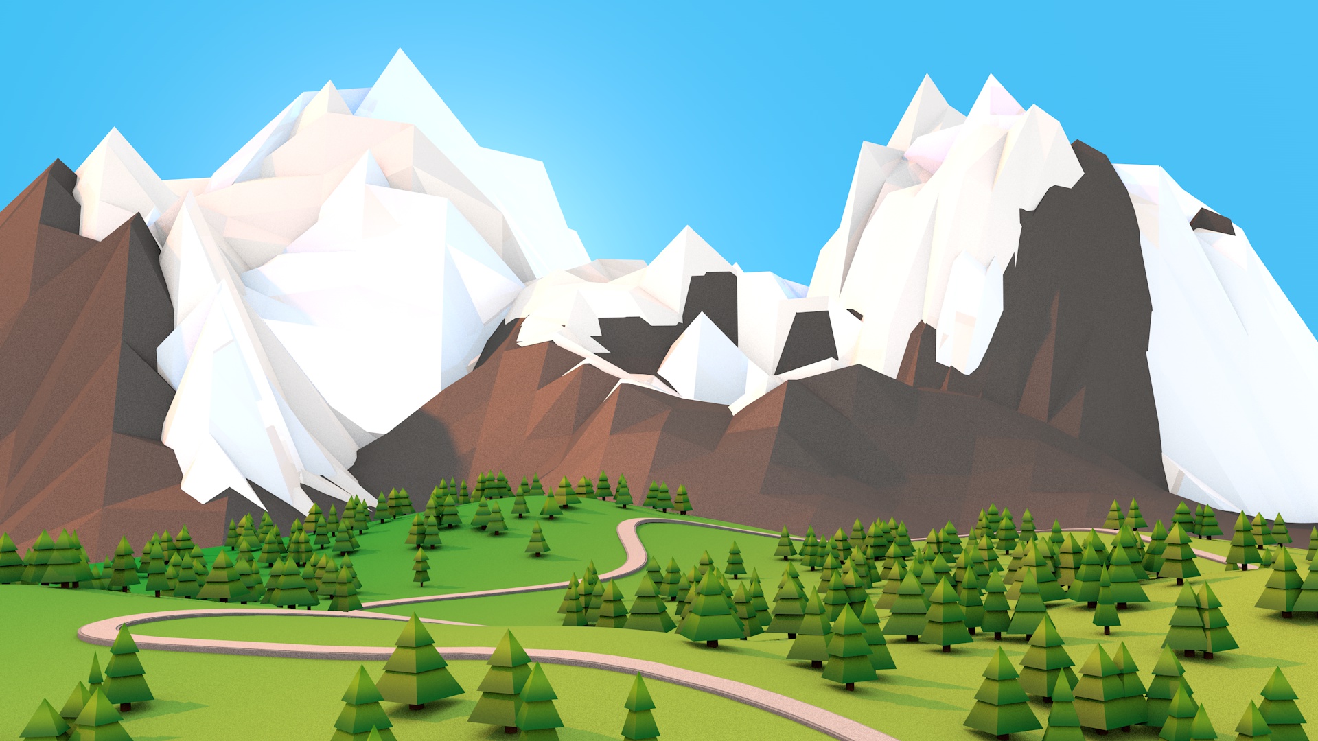 Low Poly Mountains Wallpapers