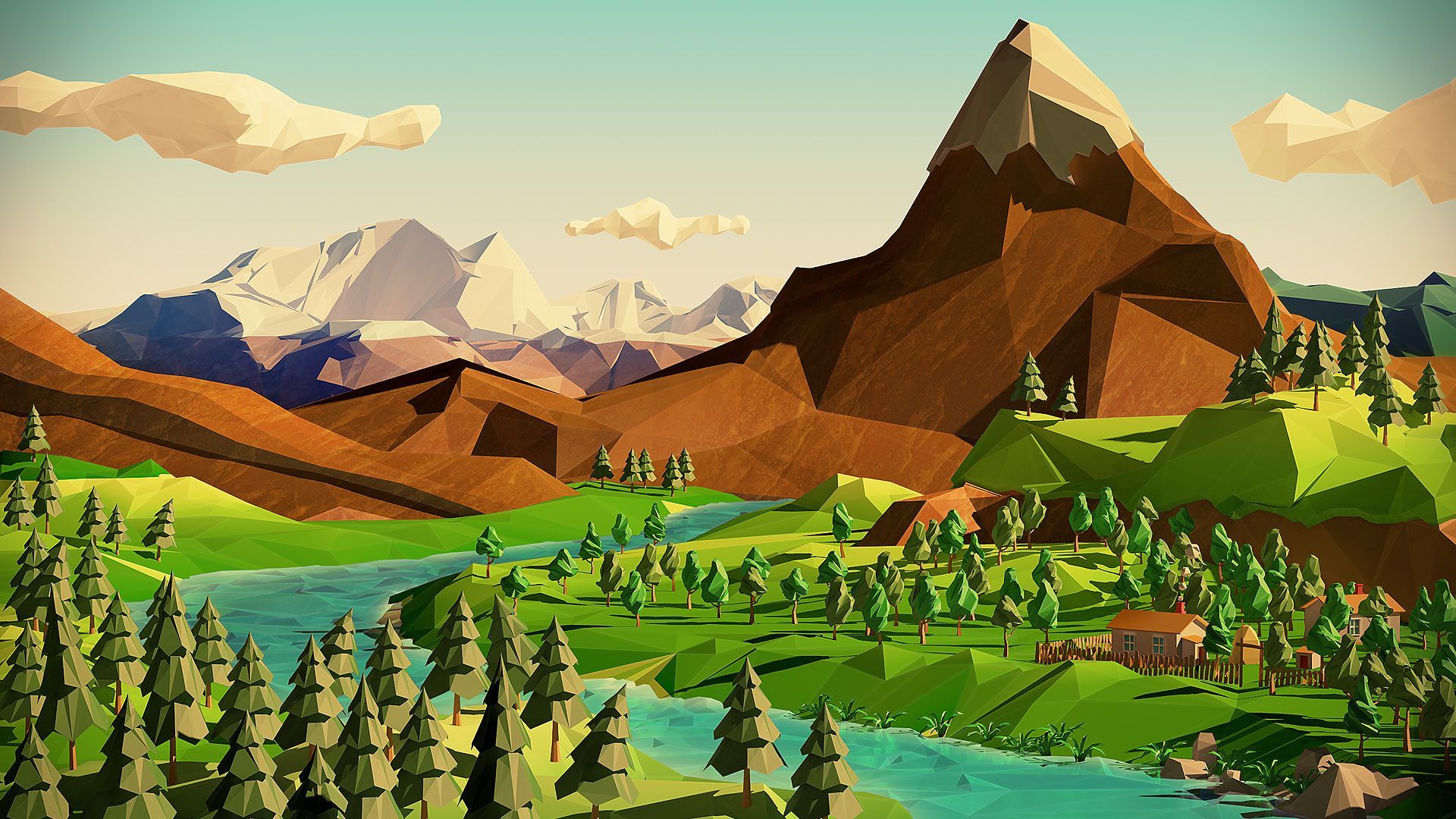 Low Poly Mountains Wallpapers