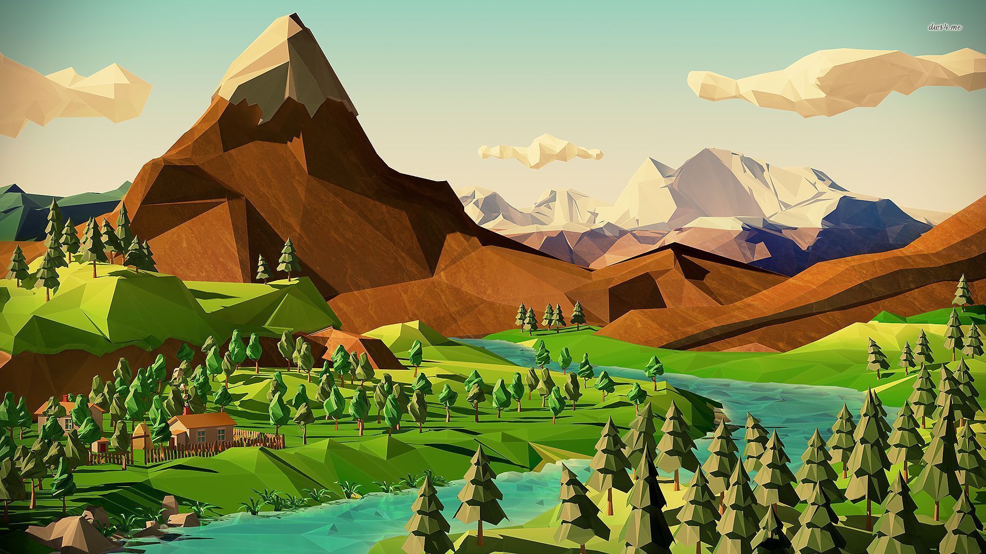 Low Poly Mountains Wallpapers