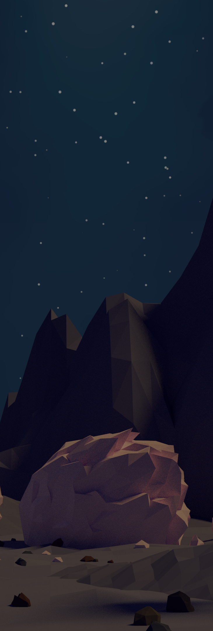 Low Poly Space Planet Minimal Wallpapers