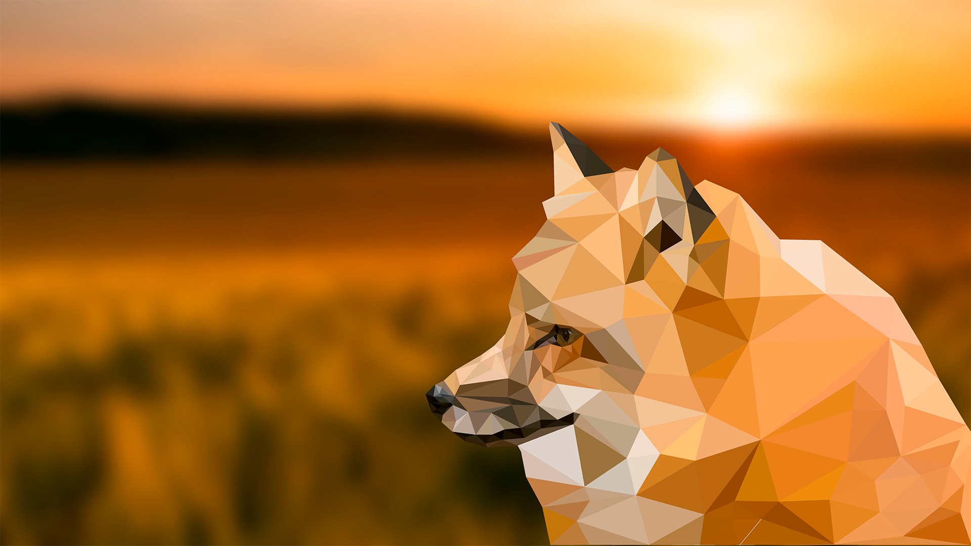 Low Poly Sunset Wallpapers