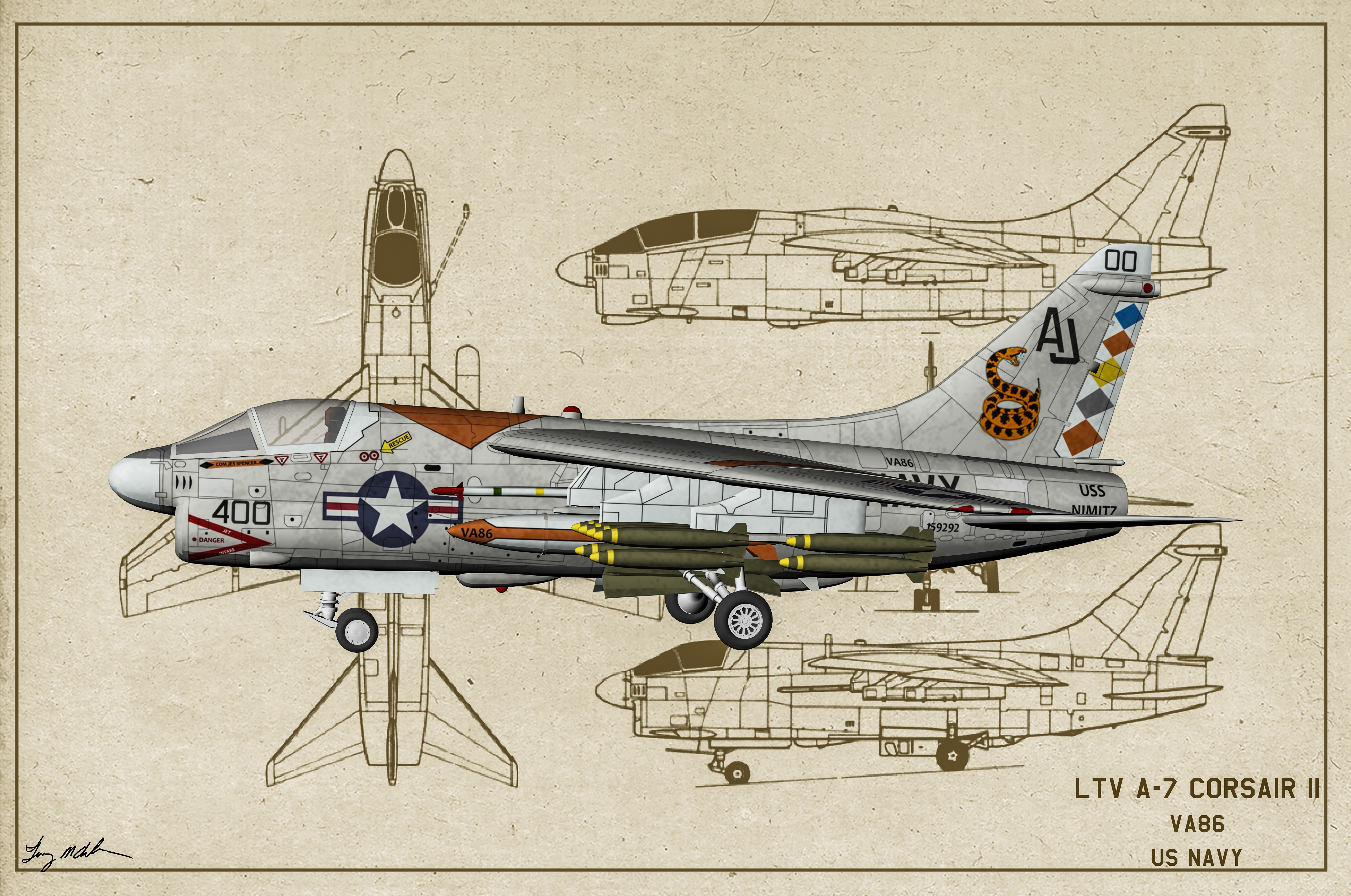 Ltv A-7 Corsair Ii Wallpapers