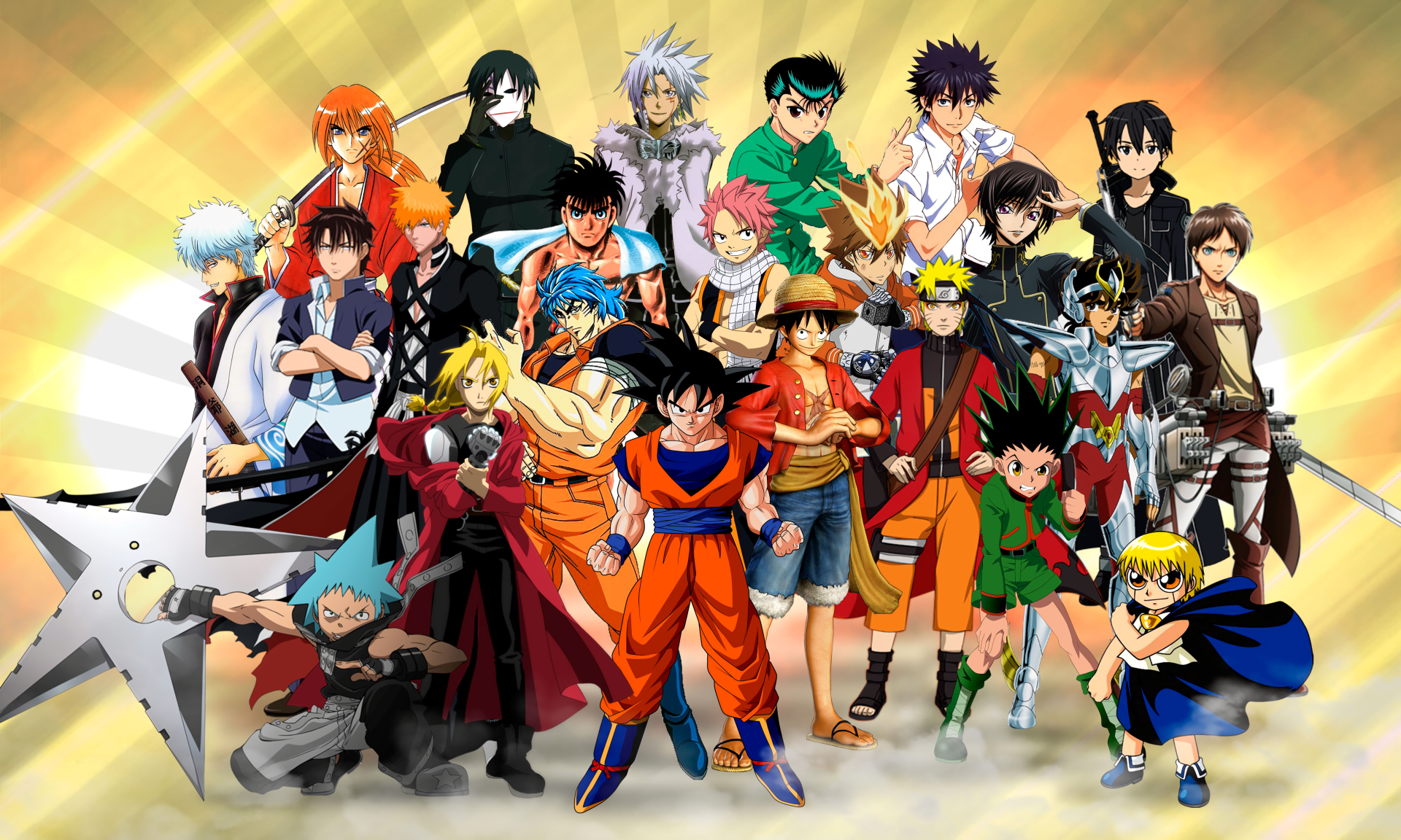 Luffy Goku Naruto Wallpapers