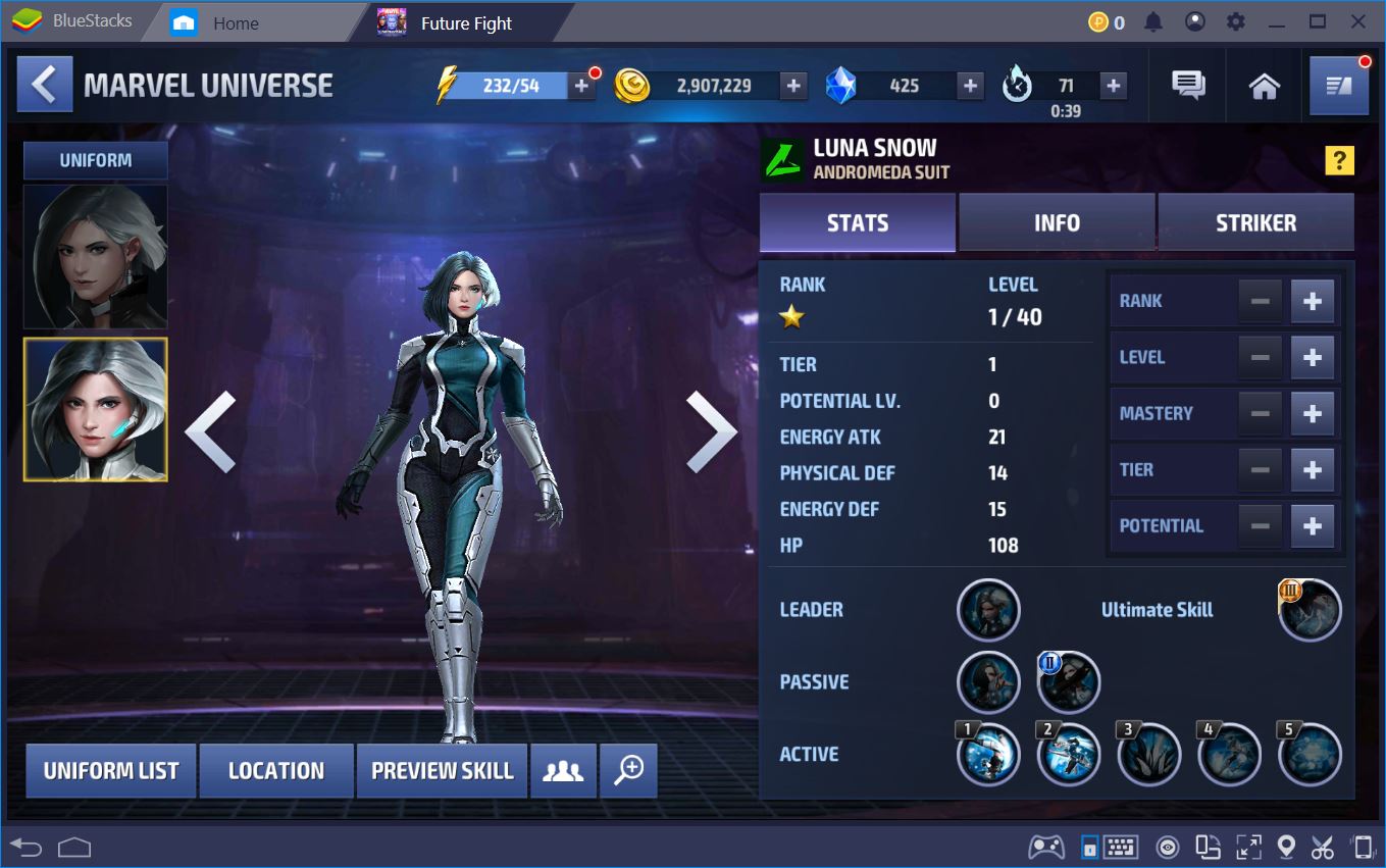 Luna Snow In Marvel Future Fight Wallpapers