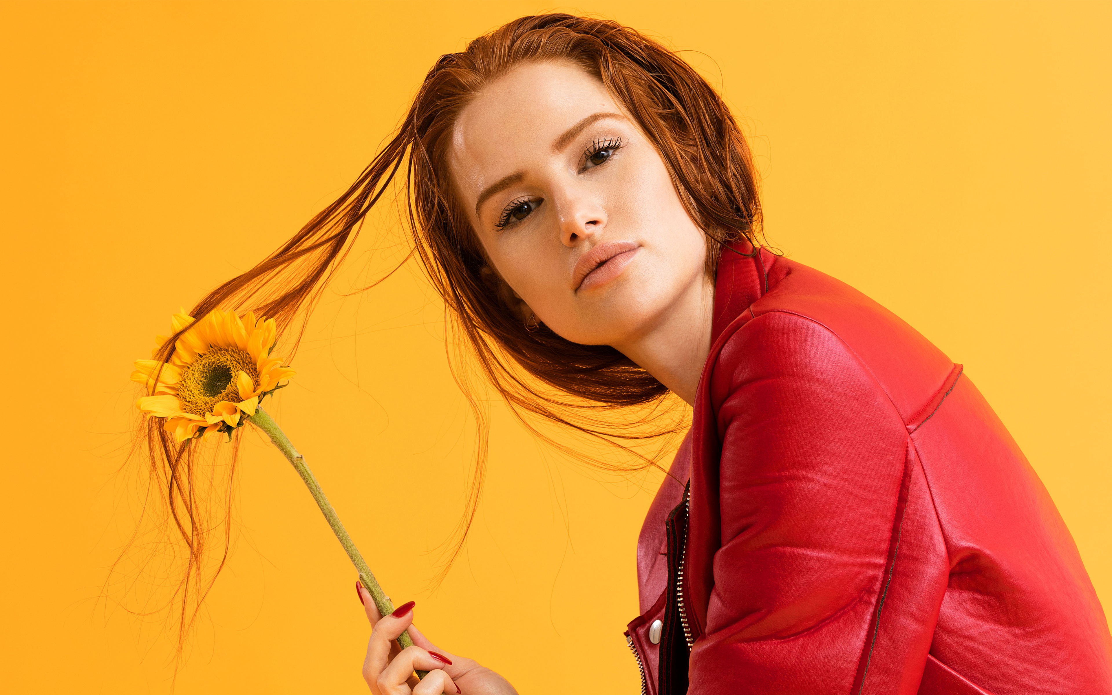 Madelaine Petsch in Red Wallpapers