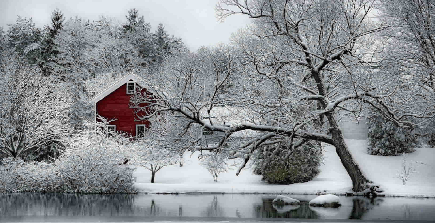 Maine Winter Scene Wallpapers