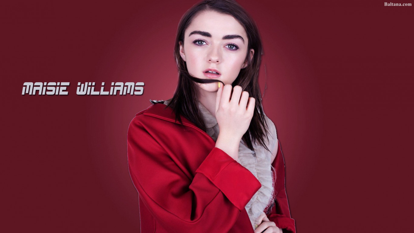 Maisie Williams in Red Wallpapers