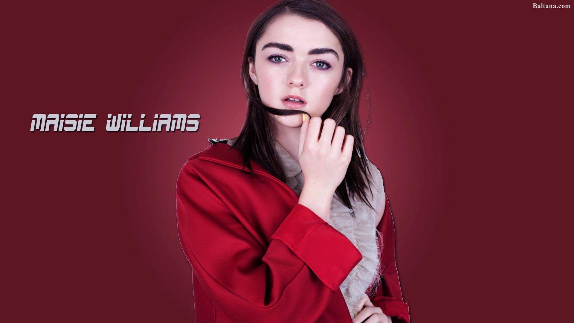 Maisie Williams in Red Wallpapers