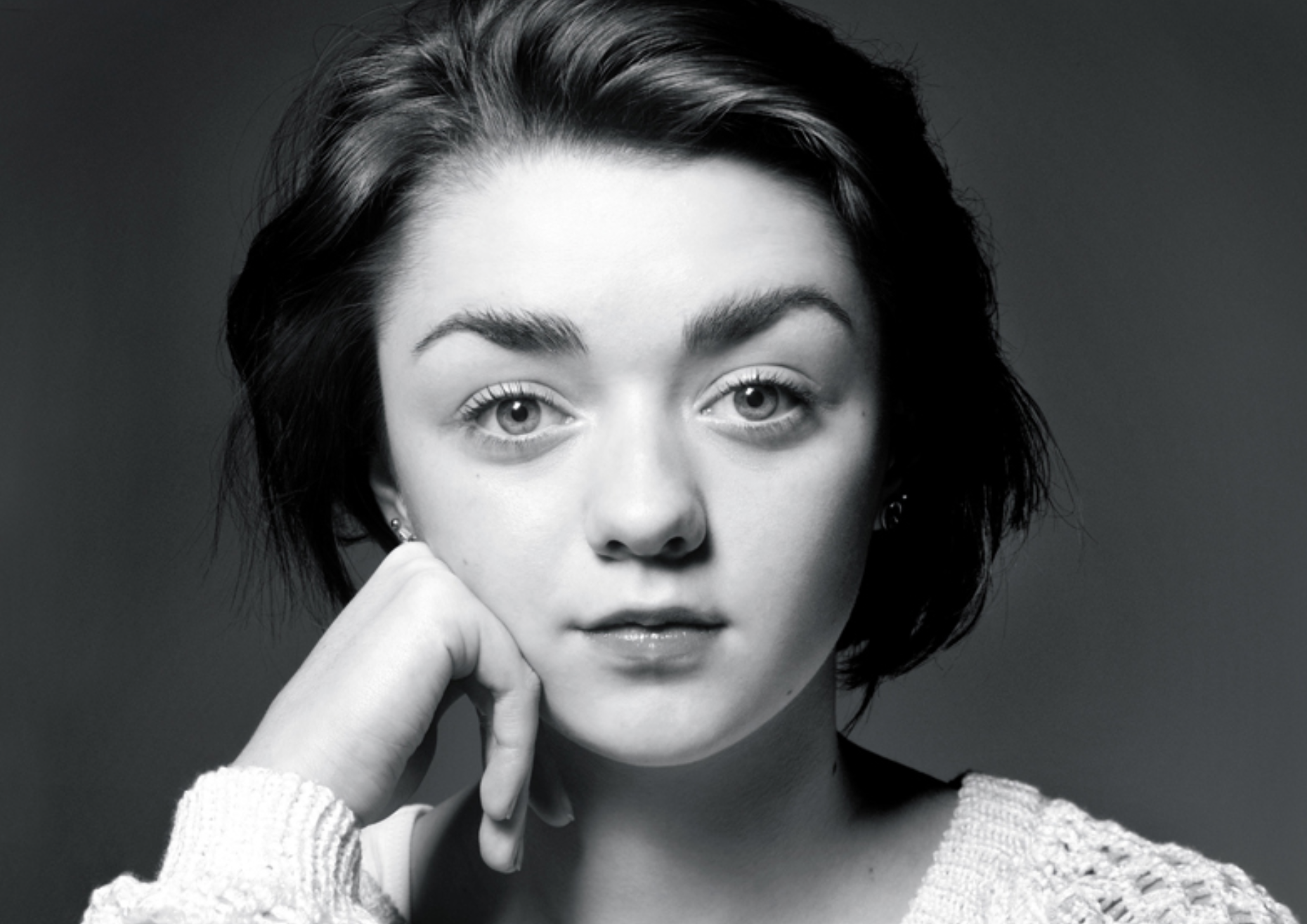 Maisie Williams Monochrome Wallpapers