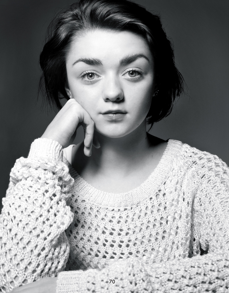 Maisie Williams Monochrome Wallpapers