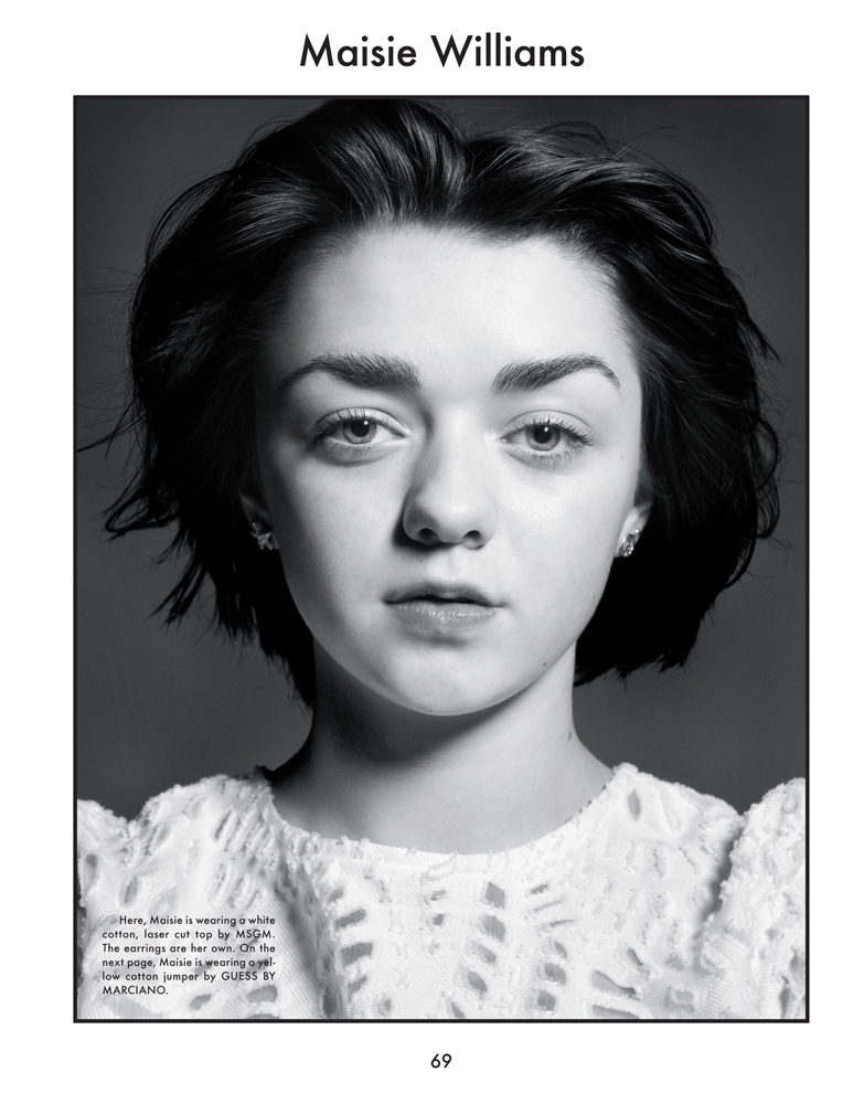 Maisie Williams Monochrome Wallpapers