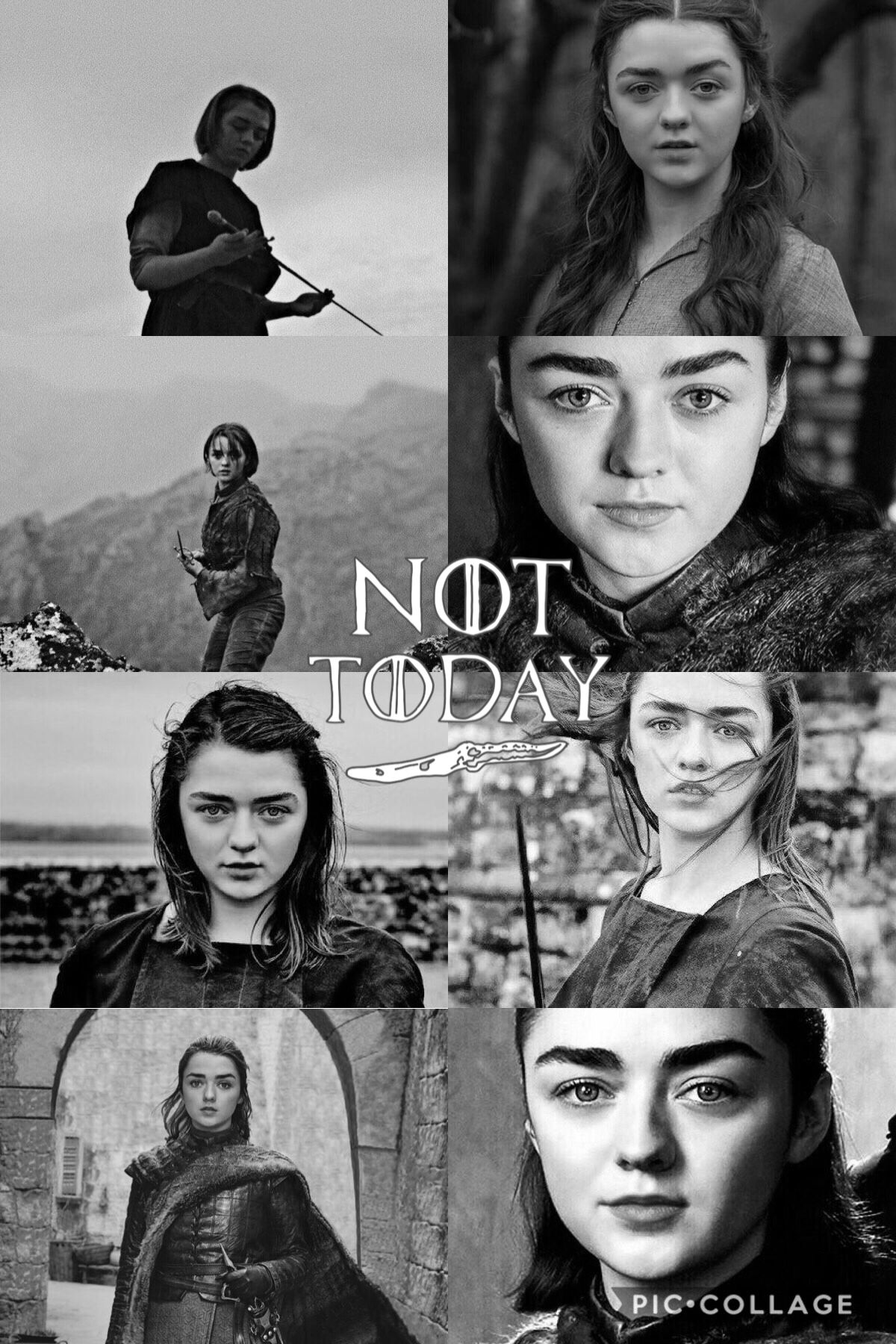 Maisie Williams Monochrome Wallpapers