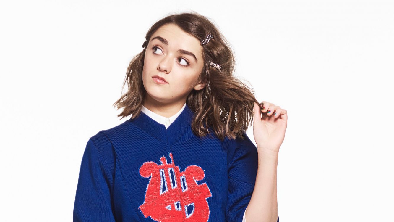 Maisie Williams Monochrome Wallpapers