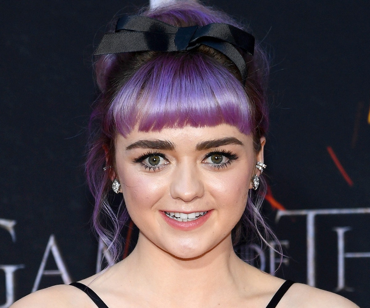 Maisie Williams Purple Hair Style Wallpapers