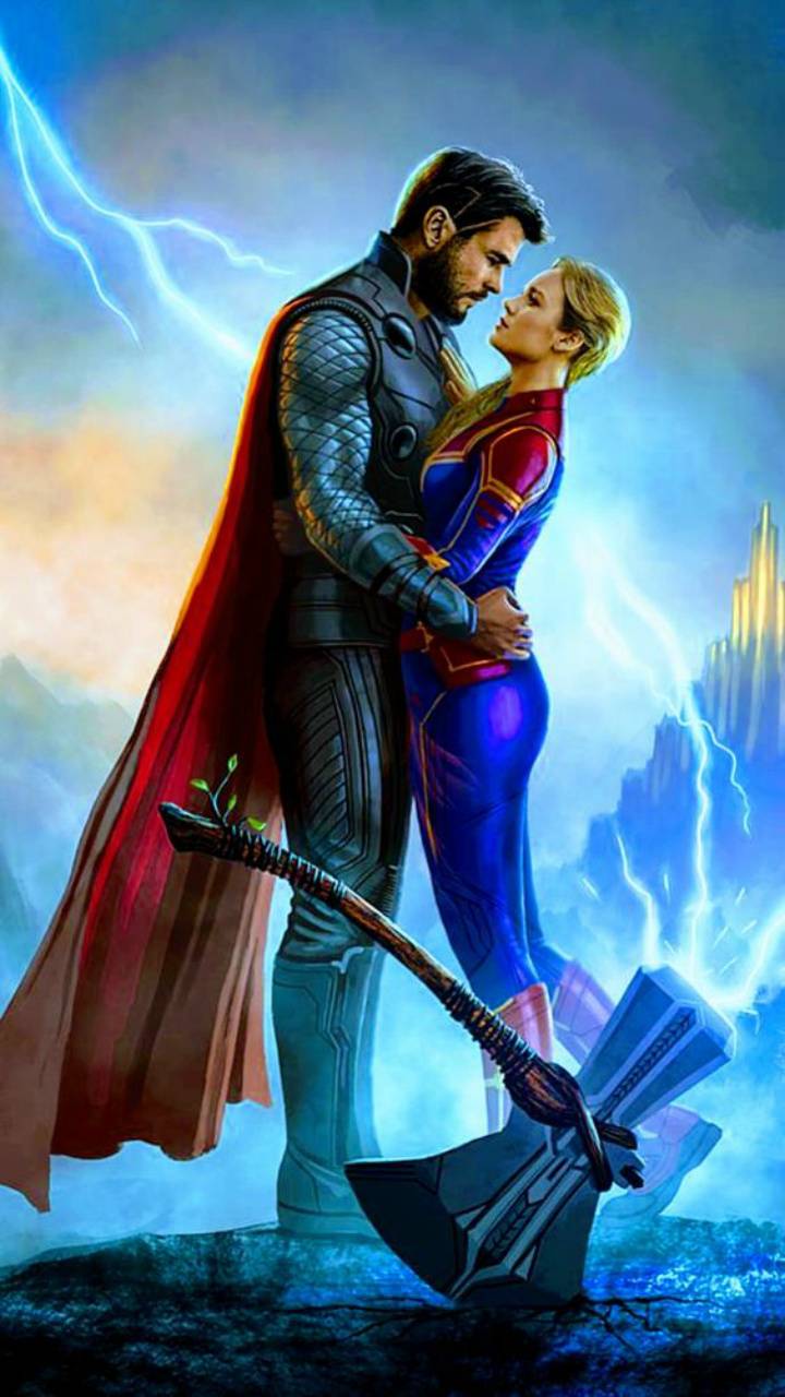 Male And Female Thor With Valkyrie Wallpapers